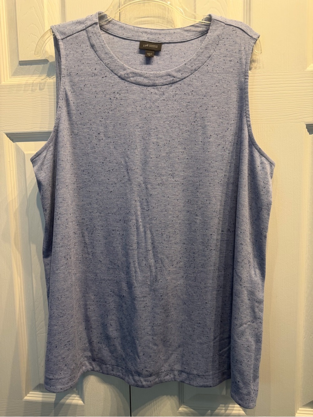 NWOT Women’s J. Jill Light Blue Speckle Ribbed Tank Top 1X